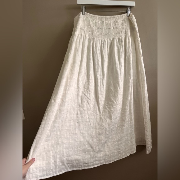 American Eagle Boho Midi Maxi Skirt‎ White Flowy Concert NWOT - Picture 5 of 6